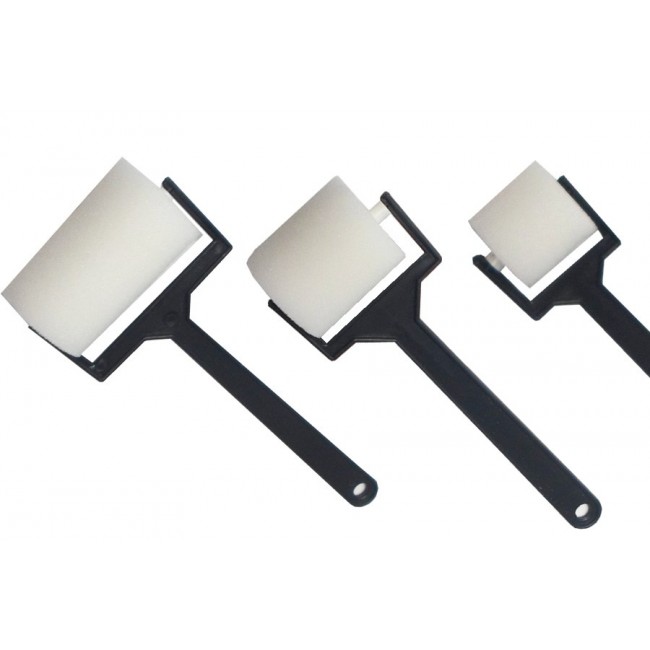 Set 3 Rodillos de Espuma Alta Densidad – Ideal Stencil, Gesso y Fondos Suaves