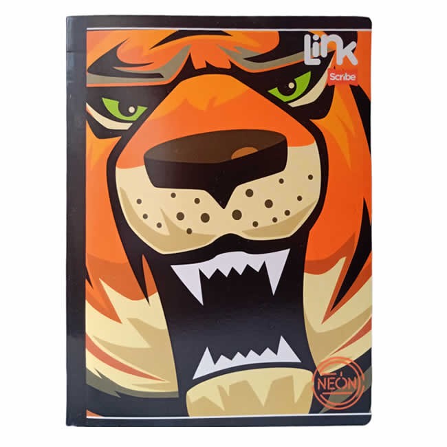 Cuaderno Cosido Link Niño Scribe 100 Hojas Cuadriculado – Carátula Plastificada + Stickers