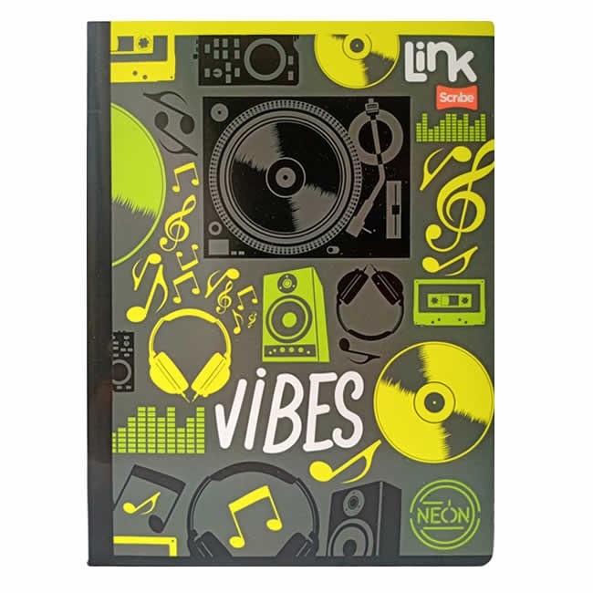 Cuaderno Cosido Link Niño Scribe 100 Hojas Cuadriculado – Carátula Plastificada + Stickers