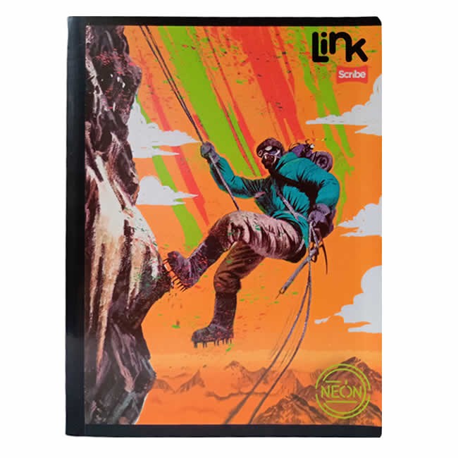 Cuaderno Cosido Link Niño Scribe 100 Hojas Cuadriculado – Carátula Plastificada + Stickers