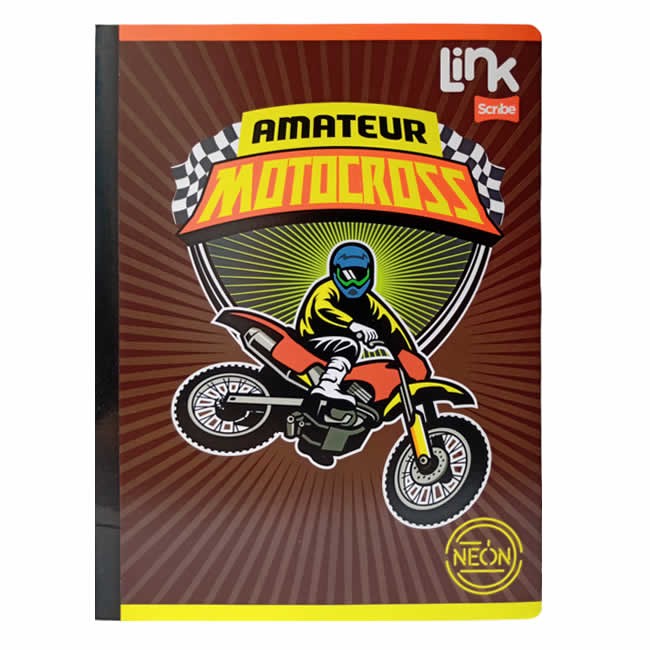 Cuaderno Cosido Link Niño Scribe 100 Hojas Cuadriculado – Carátula Plastificada + Stickers