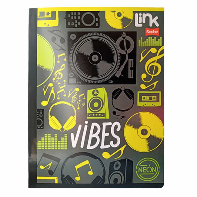 Cuaderno Cosido Link Niño Scribe 100 Hojas Cuadriculado – Carátula Plastificada + Stickers