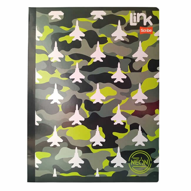 Cuaderno Cosido Link Niño Scribe 100 Hojas Cuadriculado – Carátula Plastificada + Stickers