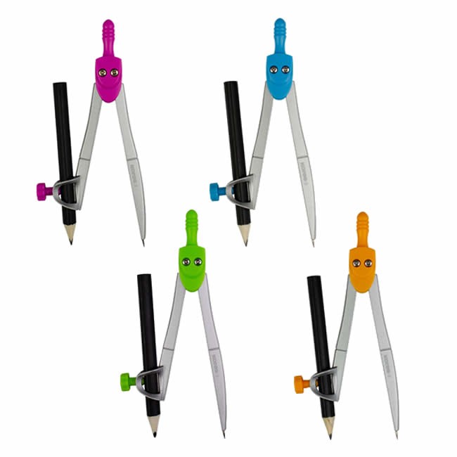 Compás Escolar Robot Kores | Metálico + Plástico con Lápiz Incluido – Ideal Primaria