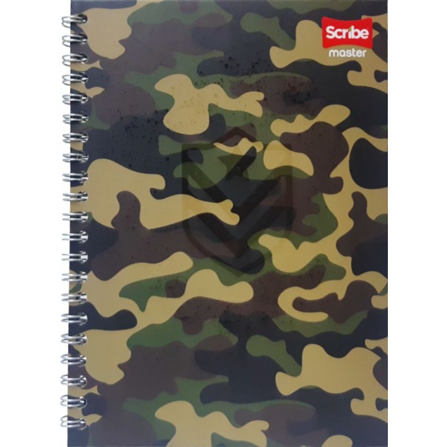 Cuaderno Argollado Scribe Master 105 Masculino – Pasta Dura 80 Hojas Cuadriculadas