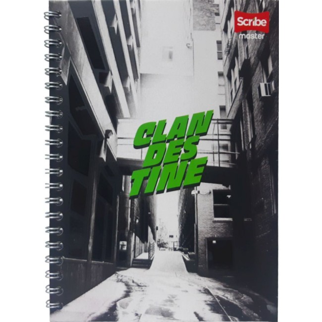 Cuaderno Argollado Scribe Master 105 Masculino – Pasta Dura 80 Hojas Cuadriculadas