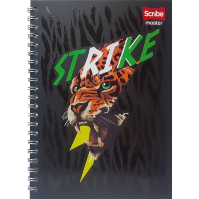 Cuaderno Argollado Scribe Master 105 Masculino – Pasta Dura 80 Hojas Cuadriculadas