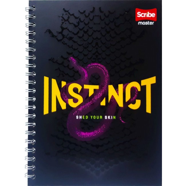 Cuaderno Argollado Scribe Master 105 Masculino – Pasta Dura 80 Hojas Cuadriculadas