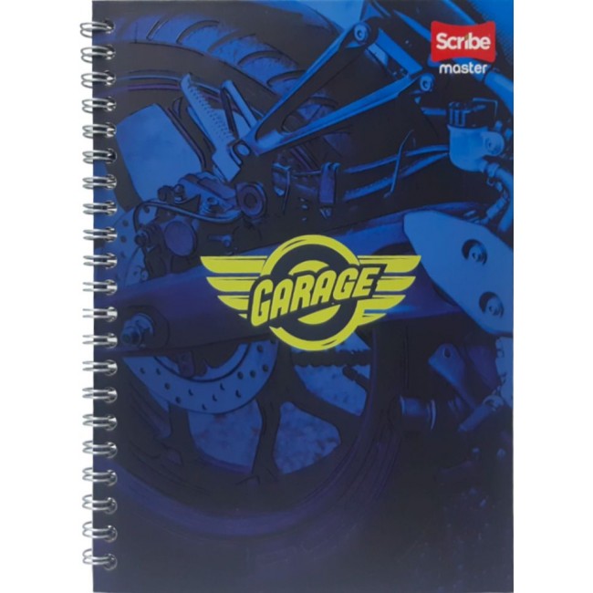 Cuaderno Argollado Scribe Master 105 Masculino – Pasta Dura 80 Hojas Cuadriculadas