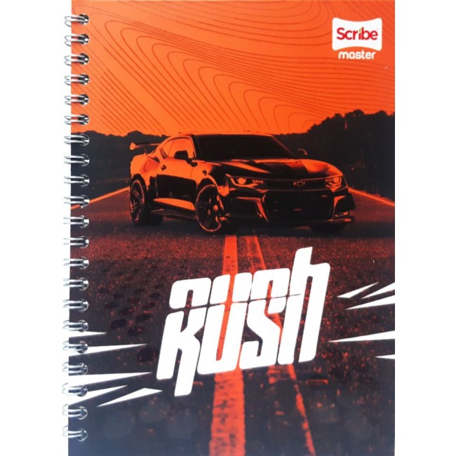 Cuaderno Argollado Scribe Master 105 Masculino – Pasta Dura 80 Hojas Cuadriculadas