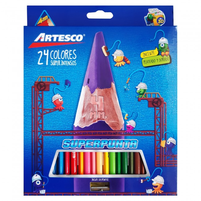 Colores Artesco Triangulares Largos X24