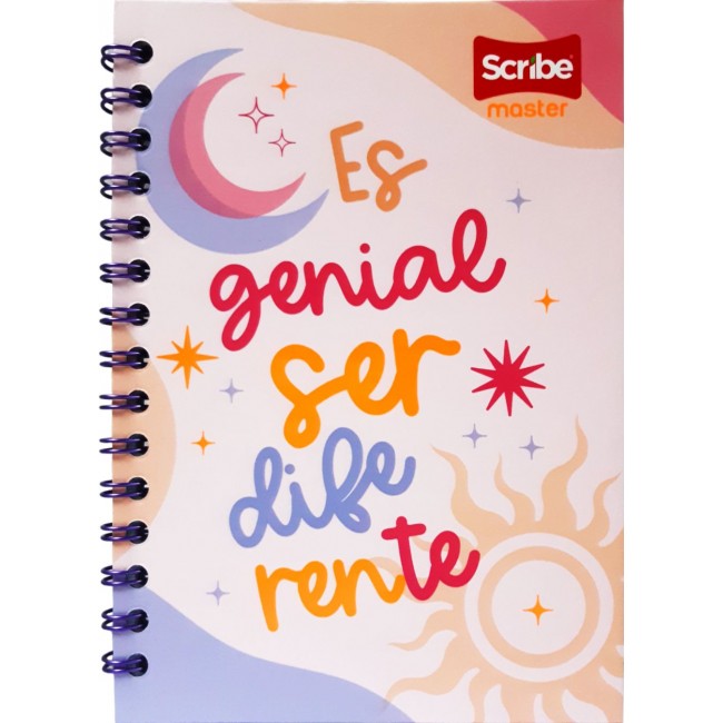 uaderno Argollado Scribe Master 85 Niña Rayado Scribe – Tapa Dura 80 Hojas