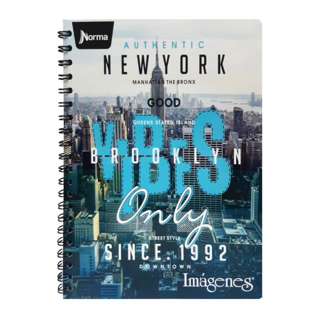 Cuaderno Argollado Imágenes 105 Grande Rayado Masculino Norma – Pasta Dura