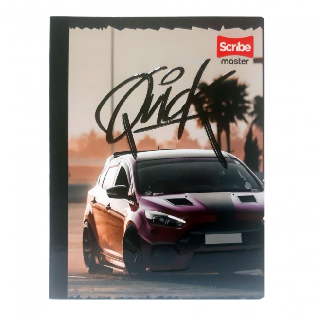 Cuaderno Cosido Master M+S Scribe Niño 50 Hojas Rayado – Diseños Surtidos + Stickers