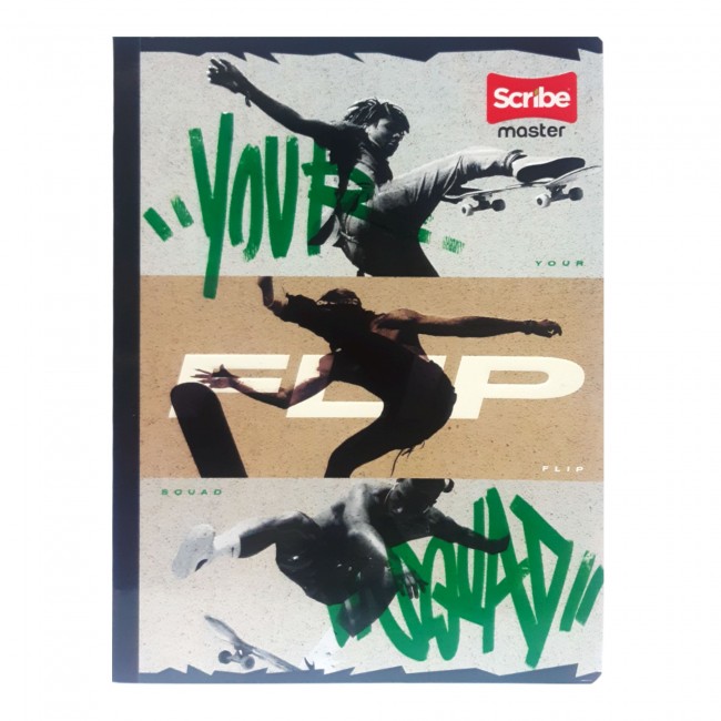 Cuaderno Cosido Master M+S Scribe Niño 50 Hojas Rayado – Diseños Surtidos + Stickers