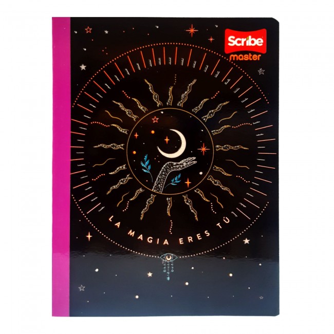 Cuaderno Cosido Master M+S Niña Scribe 50 Hojas Cuadriculado – Pasta Dura + Stickers