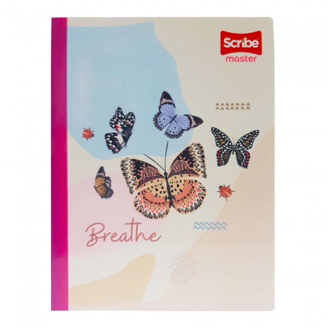 Cuaderno Cosido Master M+S Niña Scribe 50 Hojas Cuadriculado – Pasta Dura + Stickers