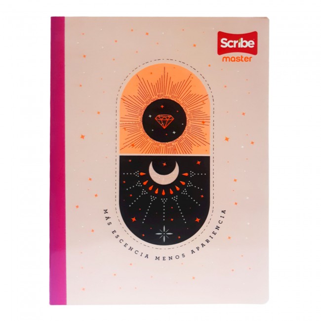 Cuaderno Cosido Master M+S Niña Scribe 50 Hojas Cuadriculado – Pasta Dura + Stickers