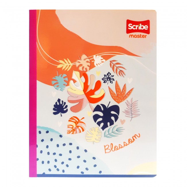 Cuaderno Cosido Master M+S Niña Scribe 50 Hojas Cuadriculado – Pasta Dura + Stickers