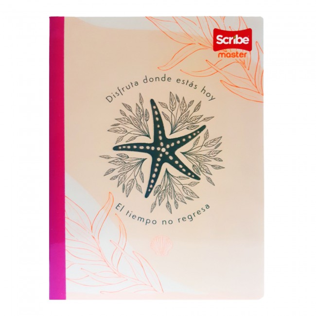 Cuaderno Cosido Master M+S Niña Scribe 50 Hojas Cuadriculado – Pasta Dura + Stickers
