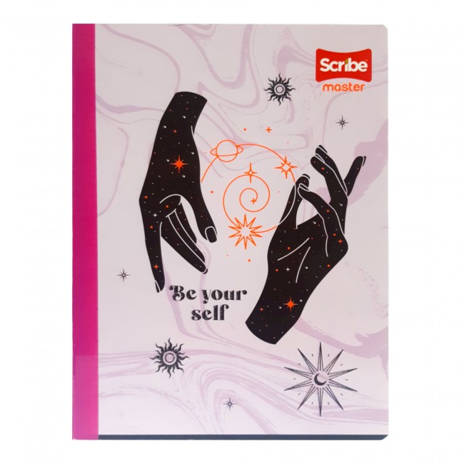Cuaderno Cosido Master M+S Niña Scribe 50 Hojas Cuadriculado – Pasta Dura + Stickers