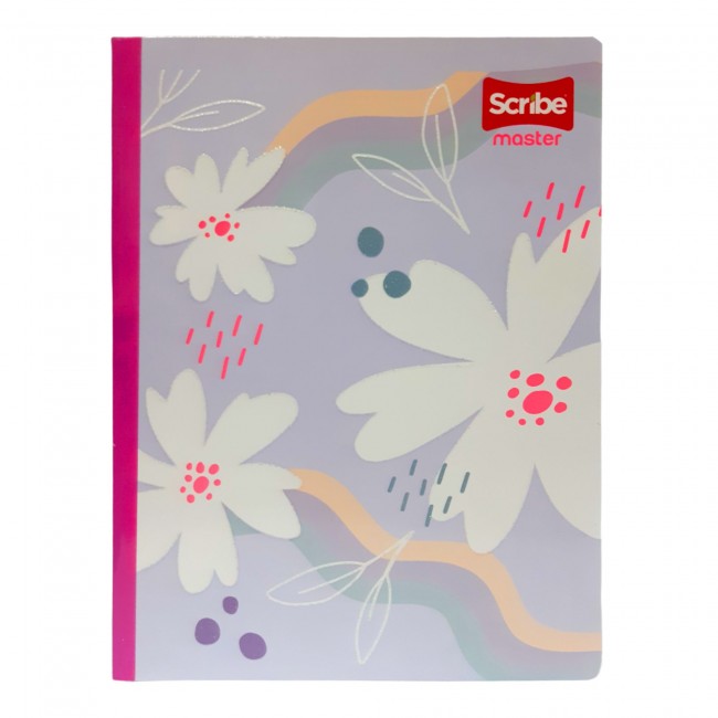 Cuaderno Cosido Master M+S Niña Scribe 50 Hojas Cuadriculado – Pasta Dura + Stickers