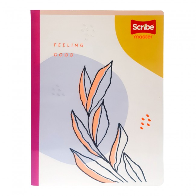 Cuaderno Cosido Master M+S Niña Scribe 50 Hojas Cuadriculado – Pasta Dura + Stickers