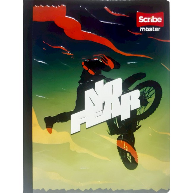 Cuaderno Cosido Master M+S Scribe 50 Hojas Doble Línea – Ferrocarril + Stickers