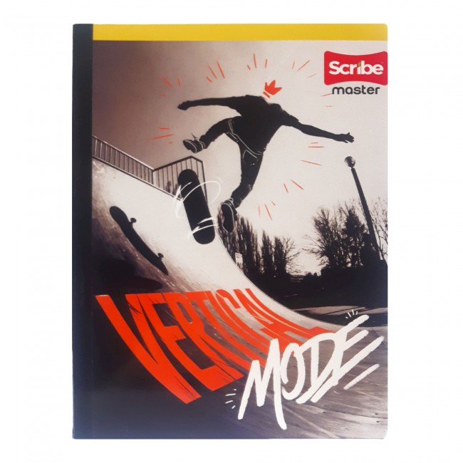 Cuaderno Cosido Master Niño Scribe 100 Hojas Cuadriculado – 1 Materia + Stickers