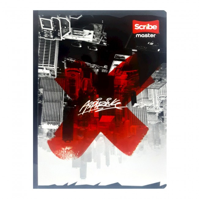 Cuaderno Cosido Master Niño Scribe 100 Hojas Cuadriculado – 1 Materia + Stickers