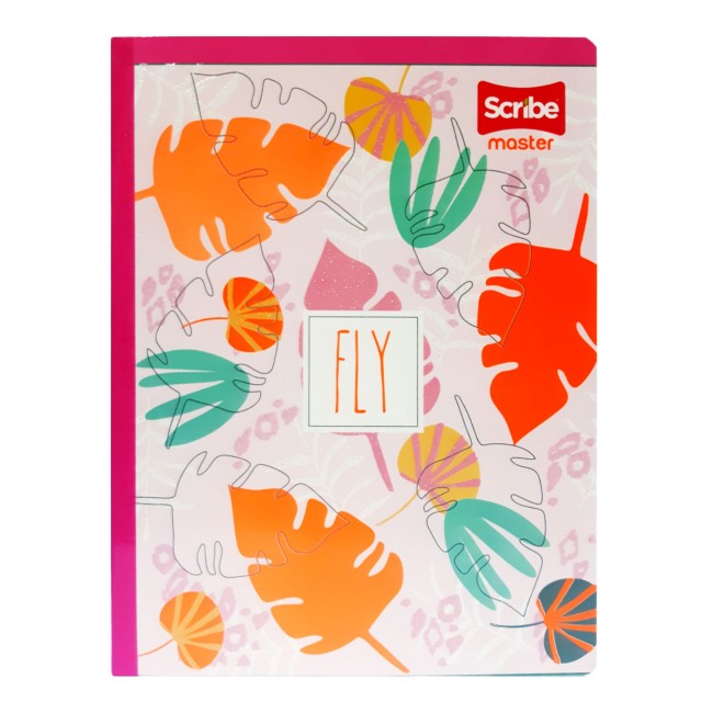 Cuaderno Cosido Master Doble Línea Niña Scribe 100 Hojas – Ferrocarril + Stickers