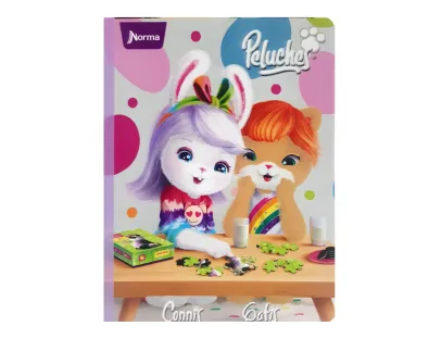 Cuaderno cosido Peluches cuadriculado 100 hojas NORMA