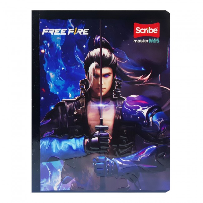 Cuaderno Cosido Free Fire Scribe 100 Hojas Cuadriculado – Stickers + Carátula Oficial