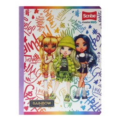 Scribe notebook sewing grid 100 leaves Rainbow