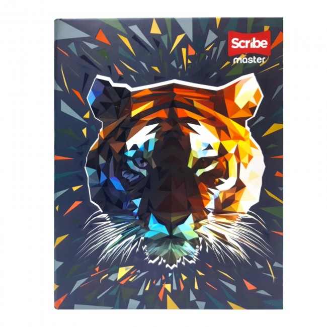 Cuaderno Cosido Master Masculino Scribe 100 Hojas Cuadriculado – Pasta Dura + Stickers