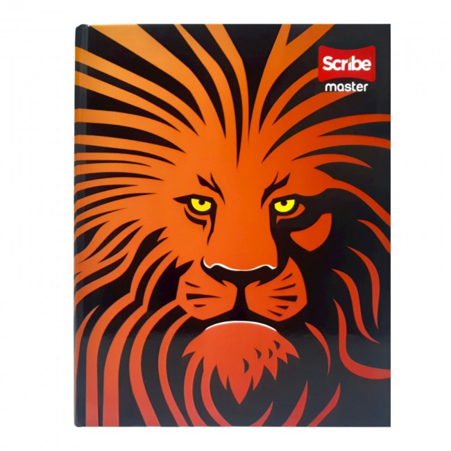 Cuaderno Cosido Master Masculino Scribe 100 Hojas Cuadriculado – Pasta Dura + Stickers