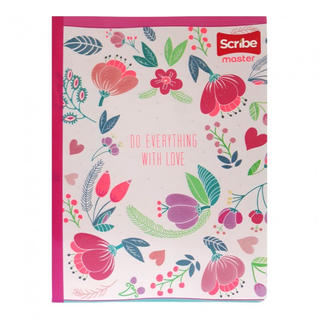 Cuaderno Cosido Master Niña Scribe 100 Hojas Cuadriculado – Carátula Plastificada Femenina