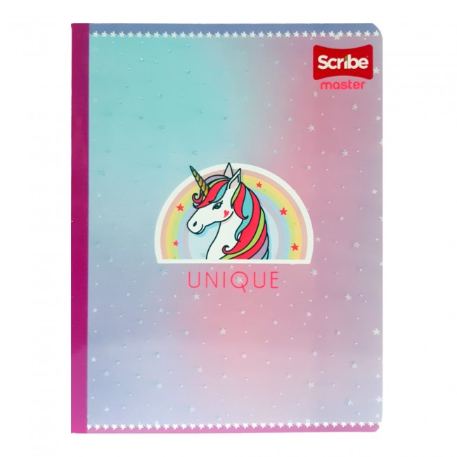 Cuaderno Cosido Master Niña Scribe 100 Hojas Cuadriculado – Carátula Plastificada Femenina