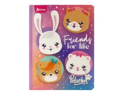 NORMA Notebook, Grid, 50 sheets, Peluches fantasy