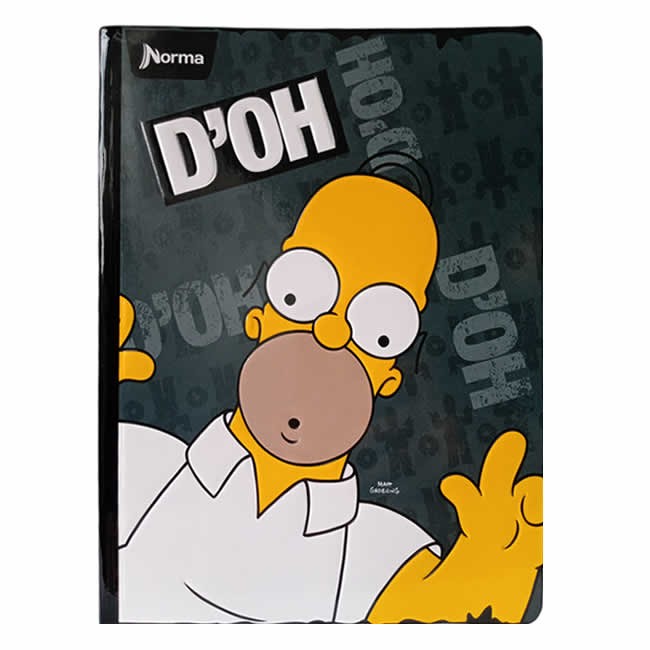 Cuaderno Cosido The Simpsons Norma 50 Hojas Cuadriculado – Carátula Oficial