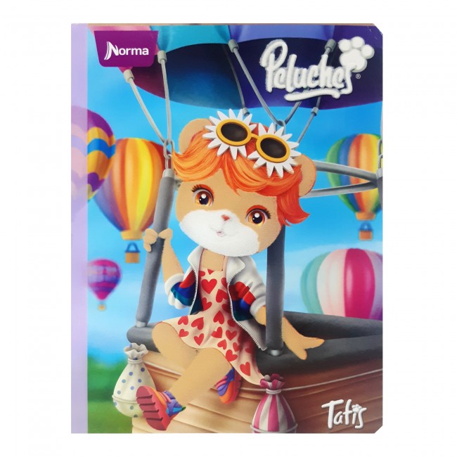 Cuaderno Cosido Peluches Norma 100 Hojas Rayado – Carátula con Peluche Real