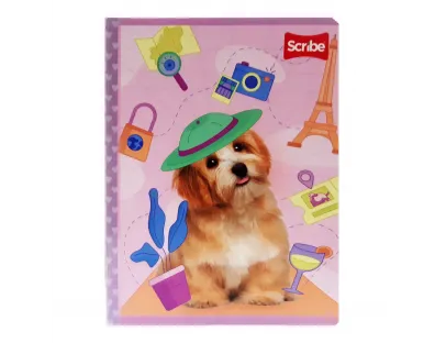 Cuaderno Cosido Huellitas Rayas 100 Hojas Scribe