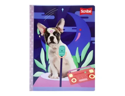 Cuaderno Cosido Huellitas Rayas 100 Hojas Scribe