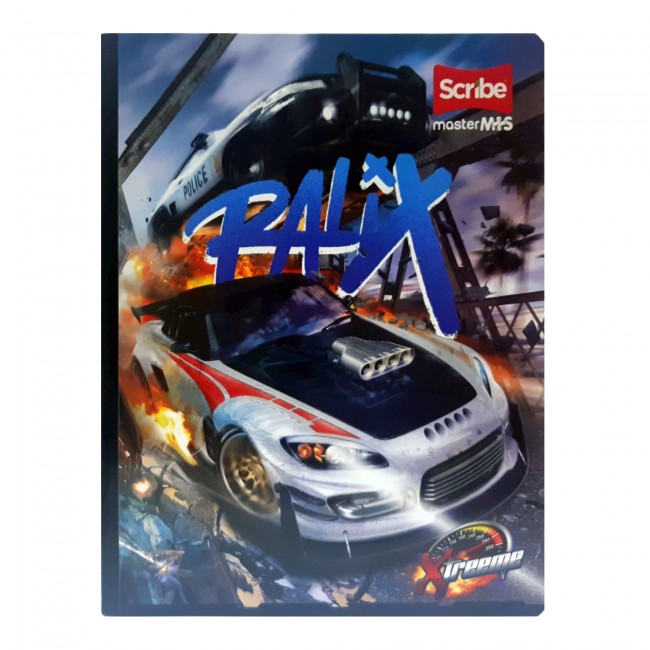 Cuaderno Cosido Xtreme Master M+S Scribe 100 Hojas Rayado – Diseños Masculinos