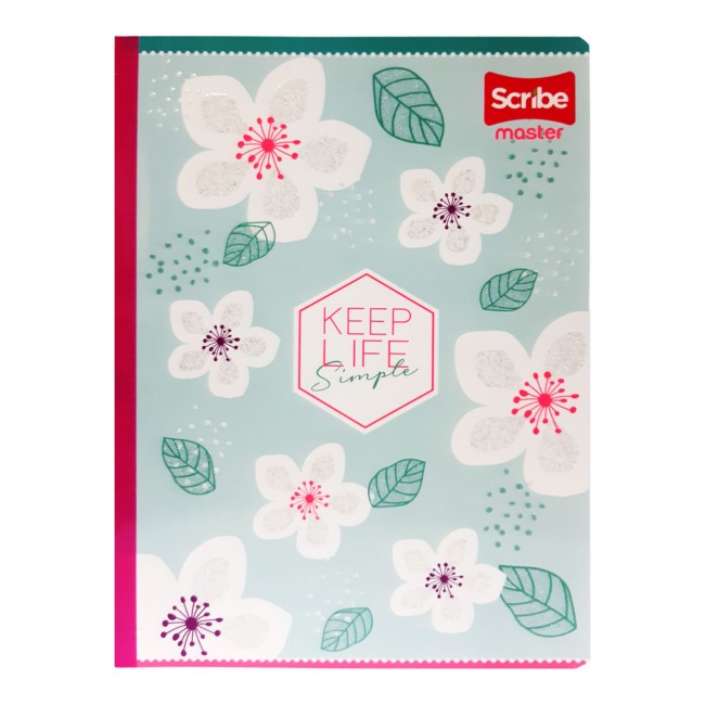Cuaderno Cosido Master Femenino Scribe 100 Hojas Rayado – Diseños Femeninos