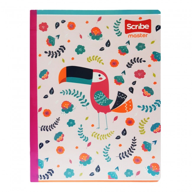 Cuaderno Cosido Master Femenino Scribe 100 Hojas Rayado – Diseños Femeninos