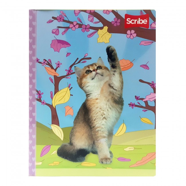 Cuaderno Cosido Huellitas Scribe 50 Hojas Rayado – Carátula Mascotas