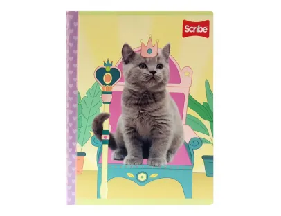 Cuaderno cosido huellitas rayas 50 hojas Scribe