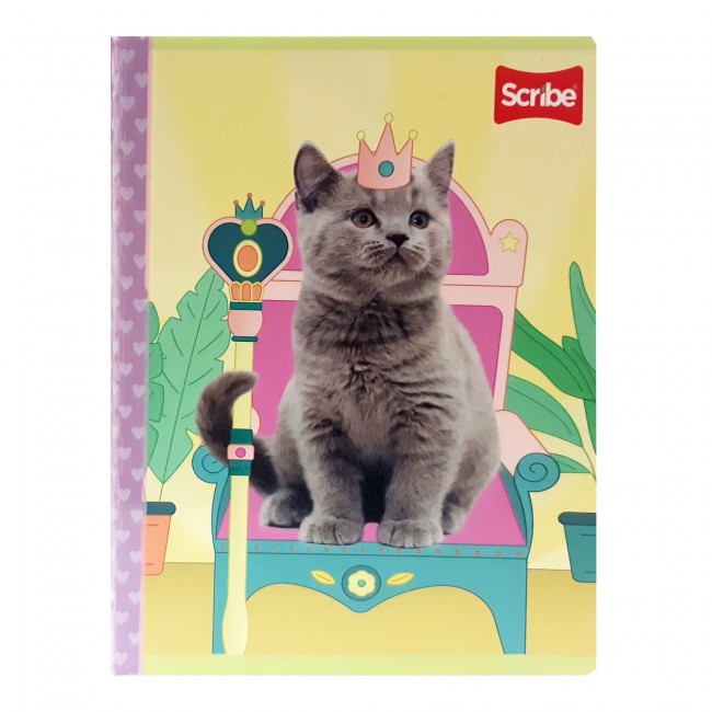 Cuaderno Cosido Huellitas Scribe 50 Hojas Rayado – Carátula Mascotas