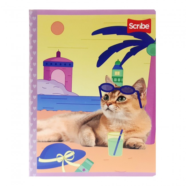 Cuaderno Cosido Huellitas Scribe 50 Hojas Rayado – Carátula Mascotas